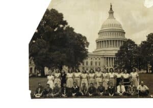 75 Union County High School Class Of 1947 Class Trip To Washington D C Ethelene Is 6th From Left In Row Of Girls