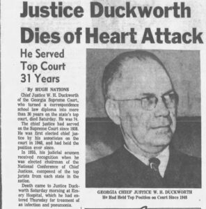 Wh Duckworth Served 31 Years
