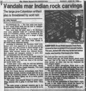 Vandals Mar Indian Rock Carvings AJC Jun 29 1986