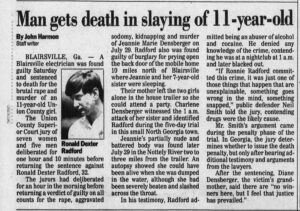 Man Gets Death In Slaying Of 11 Year Old Ajc May 6 1990