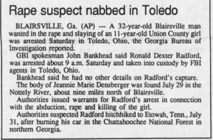 Rape Suspect Nabbed In Toledo Lancaster Eaglegazette Aug 13 1989