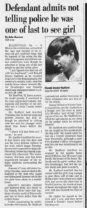 Ronald Radford Defendant Admits Not Telling Police He Was One Of Last To See Girl Ajc May 4 1990