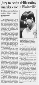 Ronald Radford Jury To Begin Deliberating Murder Case In Blairsville Ajc May 5 1990